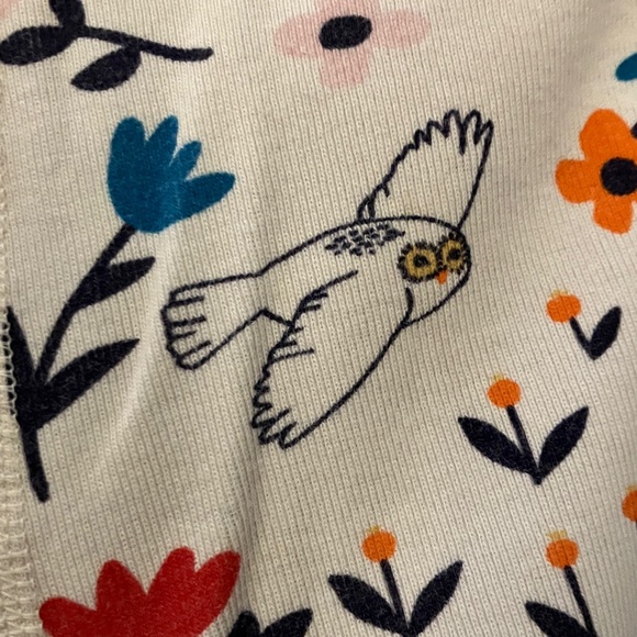 ❤️ 2/$20 Hanna Andersson 100% Organic Cotton PJ set, Size 10 floral woodland - Picture 7 of 15